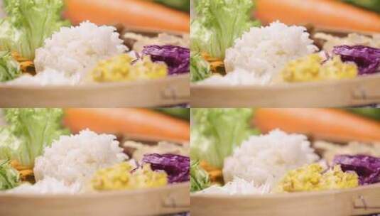 韩式拌饭健康拌饭材料 (6)高清在线视频素材下载