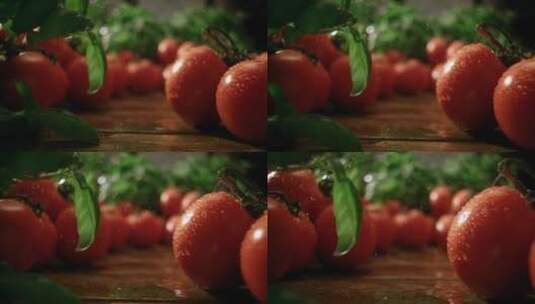汁水饱满的西红柿高清在线视频素材下载