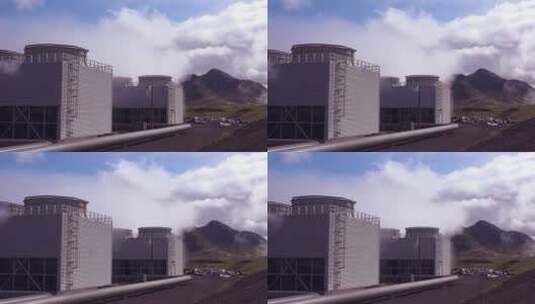 冰岛工作的地热发电厂高清在线视频素材下载