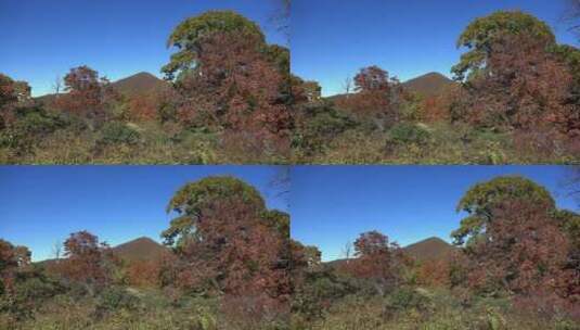 蓝天下的山野风景高清在线视频素材下载