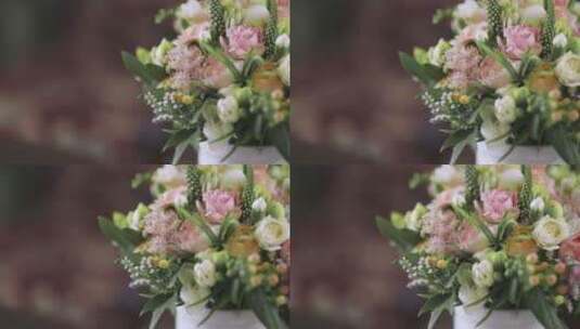 婚礼上的漂亮花束高清在线视频素材下载
