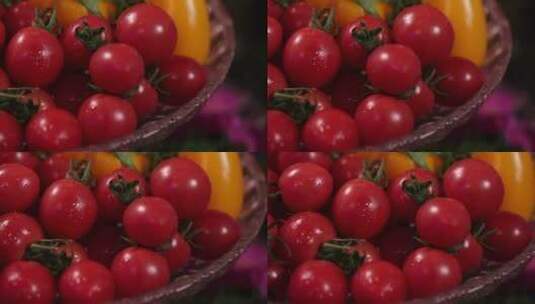 小西红柿圣女果迷你樱桃西红柿高清在线视频素材下载