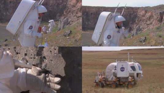 宇航员测试新型月球飞行器高清在线视频素材下载