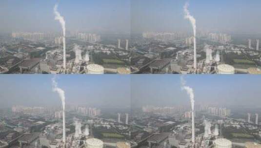 烟筒排放废气空气污染环境保护高清在线视频素材下载