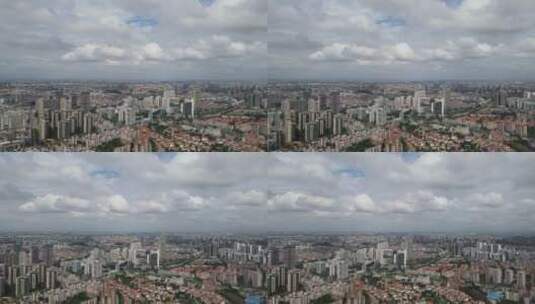 蓝天白云下的城市高清在线视频素材下载