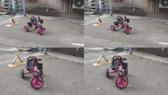 童年三轮车玩具儿童怀念少年高清在线视频素材下载