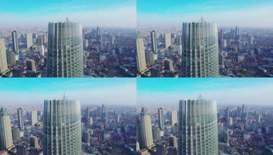 天津环球金融中心航拍风光高清在线视频素材下载