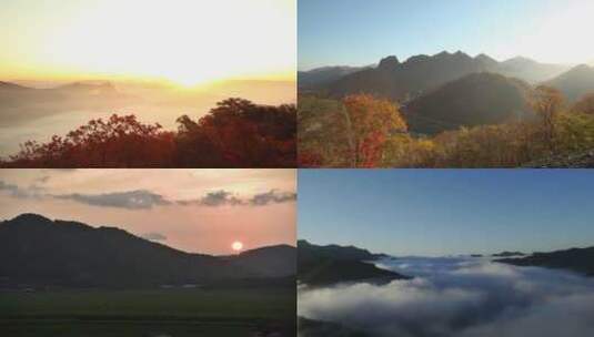 日出云海大山里的日出高清在线视频素材下载