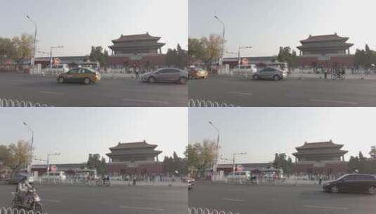 北京长安街沿线4K实拍原素材高清在线视频素材下载