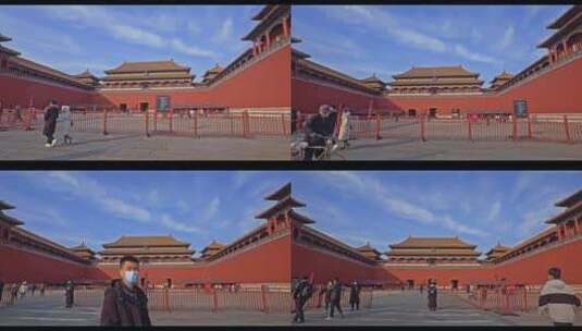北京故宫紫禁城午门高清在线视频素材下载