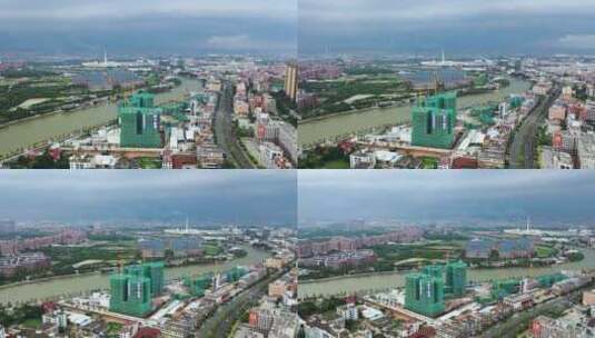 4k航拍东莞麻涌城市建筑高清在线视频素材下载