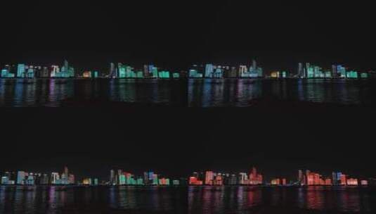 杭州钱江新城夜景高清在线视频素材下载