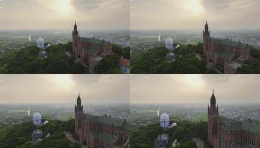 上海佘山天主教堂高清在线视频素材下载