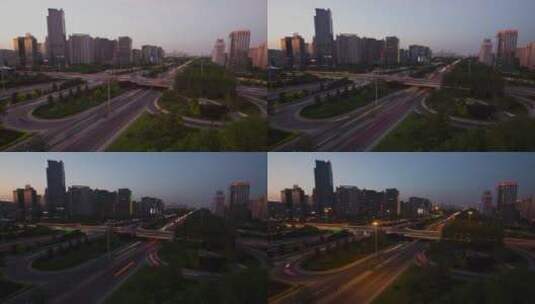 北京大气立交桥日转夜延时摄影高清在线视频素材下载