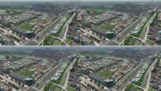 扬州在建杭集中心「航拍分镜2」20220727高清在线视频素材下载