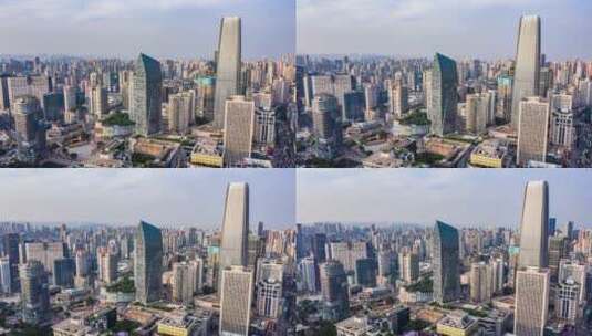 重庆观音桥商圈CBD航拍延时高清在线视频素材下载