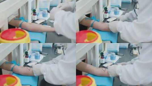 大人医院抽血镜头献血高清在线视频素材下载