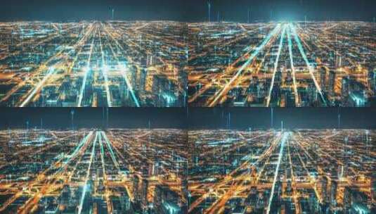 科技数字城市高清在线视频素材下载