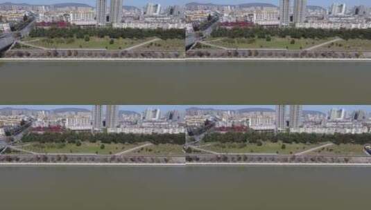 航拍甘肃现代现代化发展建筑高清在线视频素材下载