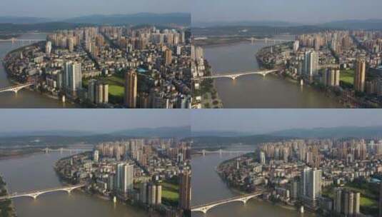 4K重庆市合川区城市航拍素材3高清在线视频素材下载