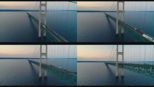 黄昏下的大桥高清在线视频素材下载
