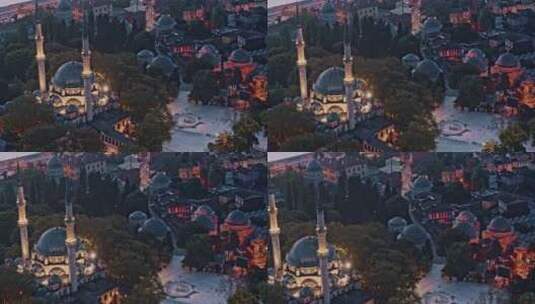  伊斯坦布尔的蓝色清真寺高清在线视频素材下载
