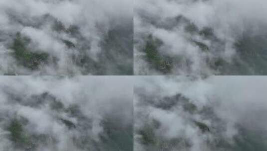 航拍浙江台州神仙居景区云海群山高清在线视频素材下载
