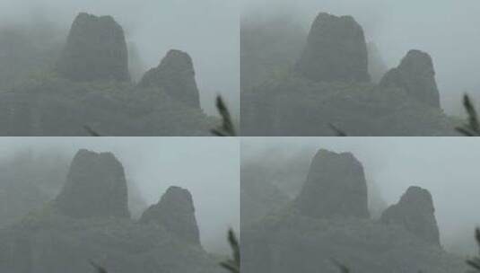 浓雾笼罩的山脉高清在线视频素材下载