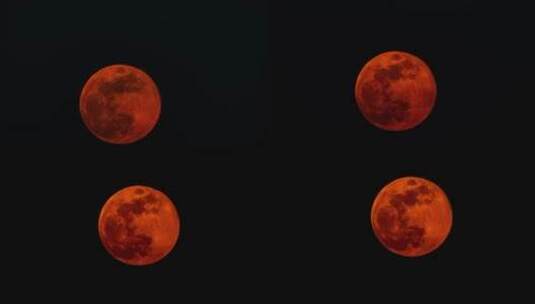 红月亮延时高清在线视频素材下载