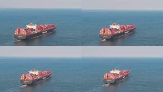 青岛胶州湾轮船高清在线视频素材下载