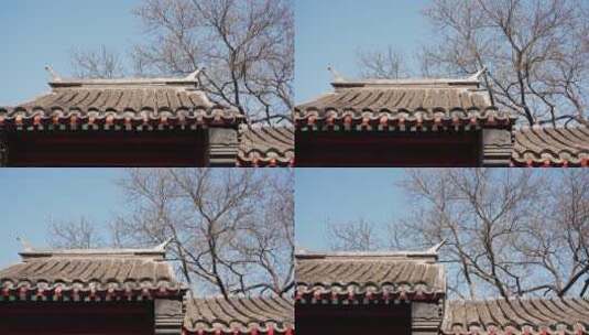 北京四合院胡同冬日街景高清在线视频素材下载