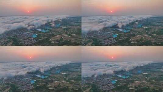 青岛胶州平流雾高清在线视频素材下载