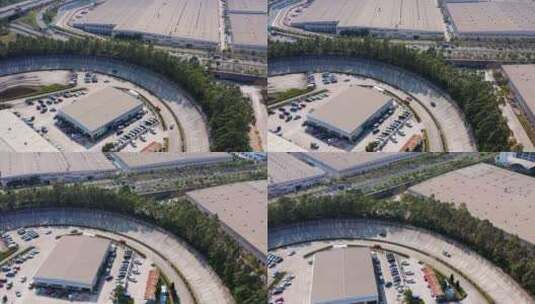深圳比亚迪股份有限公司汽车试验场汽车驶过左环绕高清在线视频素材下载