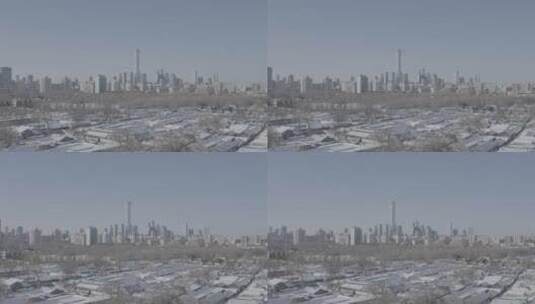 北京冬天 北京雪景 冬天城市雪景高清在线视频素材下载