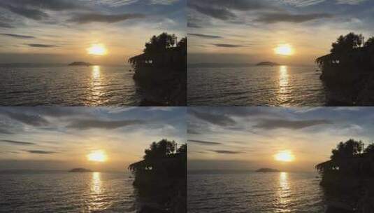 海上的日落景观高清在线视频素材下载