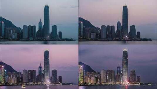 香港IFC国际金融中心延时摄影高清在线视频素材下载