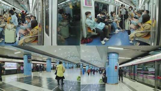 北京地铁实拍高清在线视频素材下载