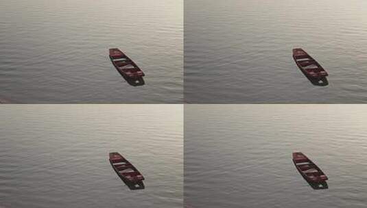 【正版素材】江上的小船高清在线视频素材下载