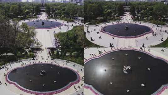 西安城市印迹-兴庆宫公园7高清在线视频素材下载