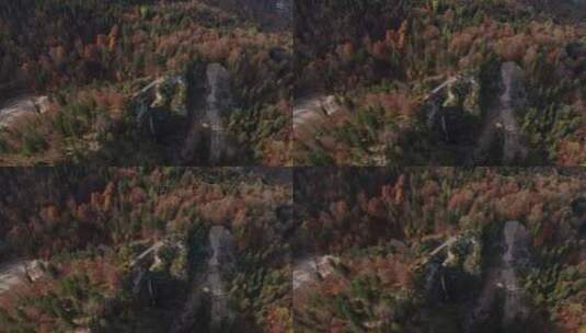 秋天山脉景观高清在线视频素材下载