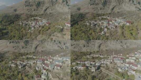 迪亚巴克尔山脉和村庄鸟瞰图高清在线视频素材下载