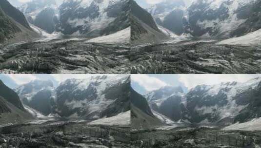 航拍雪山的美景高清在线视频素材下载