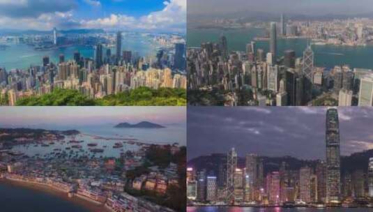 【合集】鸟瞰香港建筑大楼镜头高清在线视频素材下载