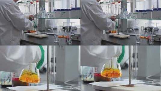 化学实验室 烧杯 滴管高清在线视频素材下载