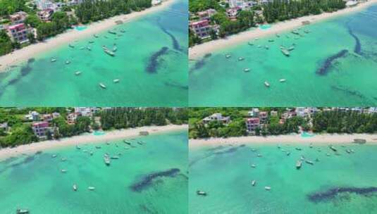 航拍海南环岛公路海洋森林海岸与海岸线航拍高清在线视频素材下载