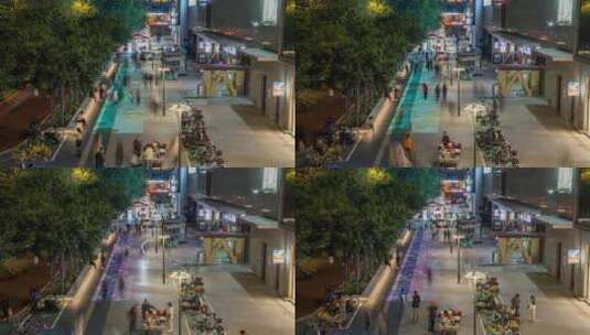 成都市成华区建设路夜景高清在线视频素材下载