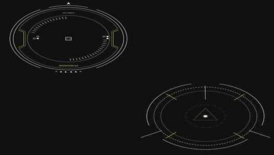 科技HUD圆形设计未来屏幕合成素材高清在线视频素材下载