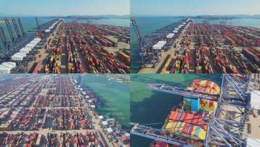 港口码头物流高清在线视频素材下载