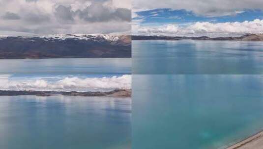 4K航拍西藏玛旁雍措湖泊风光高清在线视频素材下载