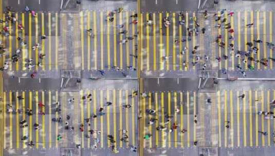 香港维多利亚港中环街景空镜高清在线视频素材下载